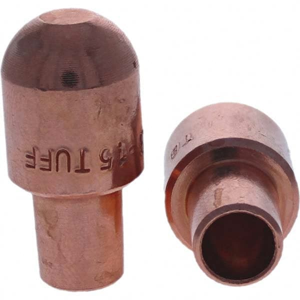 Tuffaloy - Spot Welder Tips For Use With: 5RW Cap Taper Electrode Holder Type: Male Cap B Nose (Dome) - Industrial Tool & Supply