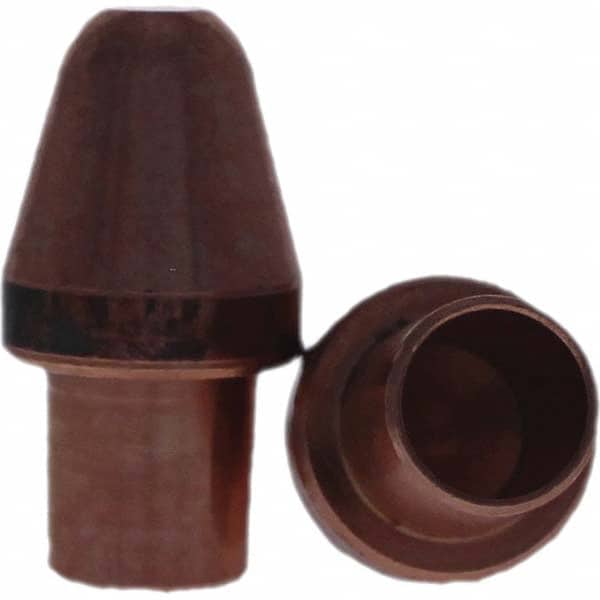 Tuffaloy - Spot Welder Tips For Use With: 7RW Cap Taper Electrode Holder Type: Male Cap A Nose (Pointed) - Industrial Tool & Supply