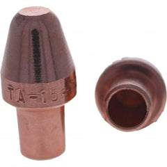 Tuffaloy - Spot Welder Tips For Use With: 5RW Cap Taper Electrode Holder Type: Male Cap A Nose (Pointed) - Industrial Tool & Supply