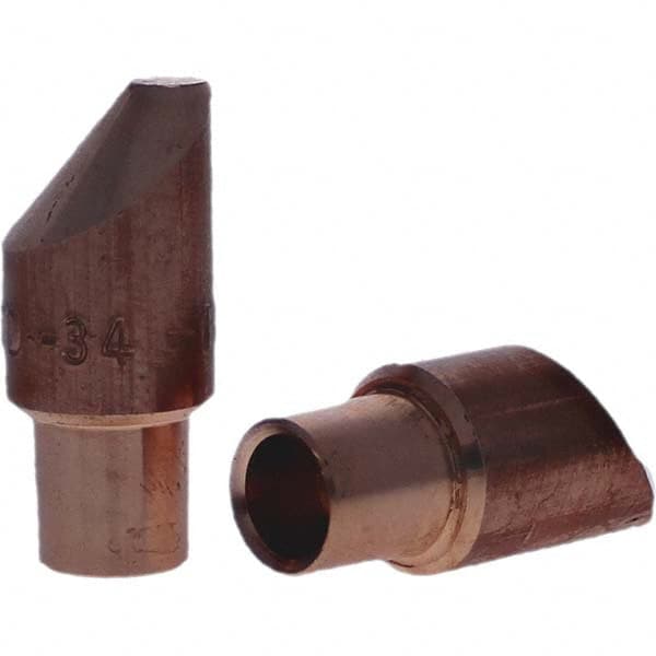 Tuffaloy - Spot Welder Tips For Use With: 4RW Cap Taper Electrode Holder Type: Male Cap D Nose (Offset) - Industrial Tool & Supply