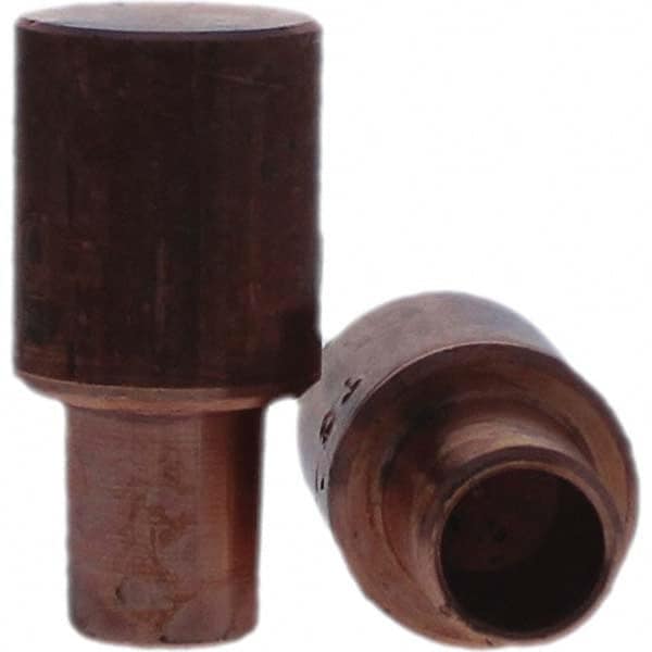 Tuffaloy - Spot Welder Tips For Use With: 5RW Cap Taper Electrode Holder Type: Male Cap C Nose (Flat) - Industrial Tool & Supply