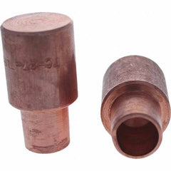 Tuffaloy - Spot Welder Tips For Use With: 6RW Cap Taper Electrode Holder Type: Male Cap C Nose (Flat) - Industrial Tool & Supply