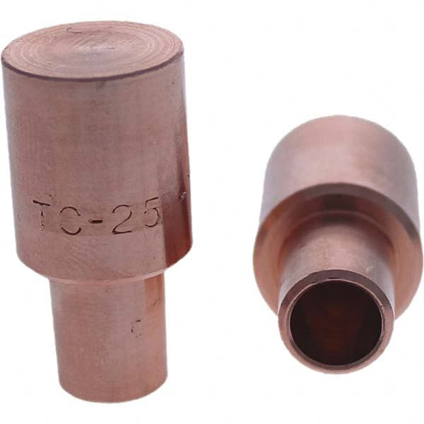 Tuffaloy - Spot Welder Tips For Use With: 5RW Cap Taper Electrode Holder Type: Male Cap C Nose (Flat) - Industrial Tool & Supply