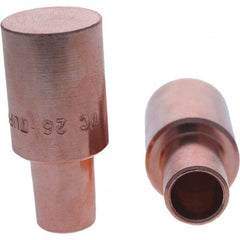 Tuffaloy - Spot Welder Tips For Use With: 6RW Cap Taper Electrode Holder Type: Male Cap C Nose (Flat) - Industrial Tool & Supply
