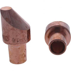 Tuffaloy - Spot Welder Tips For Use With: 5RW Cap Taper Electrode Holder Type: Male Cap D Nose (Offset) - Industrial Tool & Supply