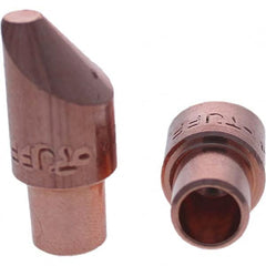 Tuffaloy - Spot Welder Tips For Use With: 4RW Cap Taper Electrode Holder Type: Male Cap D Nose (Offset) - Industrial Tool & Supply