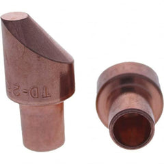 Tuffaloy - Spot Welder Tips For Use With: 5RW Cap Taper Electrode Holder Type: Male Cap D Nose (Offset) - Industrial Tool & Supply