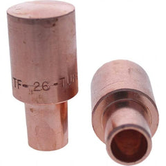 Tuffaloy - Spot Welder Tips For Use With: 6RW Cap Taper Electrode Holder Type: Male Cap F Nose (Radius) - Industrial Tool & Supply