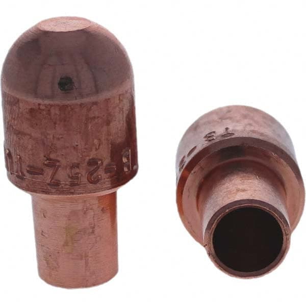 Tuffaloy - Spot Welder Tips For Use With: 5RW Cap Taper Electrode Holder Type: Male Cap B Nose (Dome) - Industrial Tool & Supply