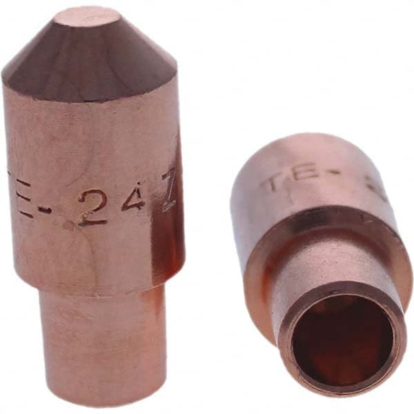 Tuffaloy - Spot Welder Tips For Use With: 4RW Cap Taper Electrode Holder Type: Male Cap E Nose (Truncated) - Industrial Tool & Supply