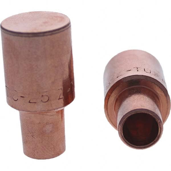 Tuffaloy - Spot Welder Tips For Use With: 5RW Cap Taper Electrode Holder Type: Male Cap C Nose (Flat) - Industrial Tool & Supply