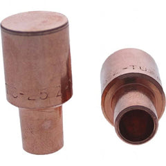 Tuffaloy - Spot Welder Tips For Use With: 5RW Cap Taper Electrode Holder Type: Male Cap C Nose (Flat) - Industrial Tool & Supply