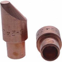 Tuffaloy - Spot Welder Tips For Use With: 4RW Cap Taper Electrode Holder Type: Male Cap D Nose (Offset) - Industrial Tool & Supply