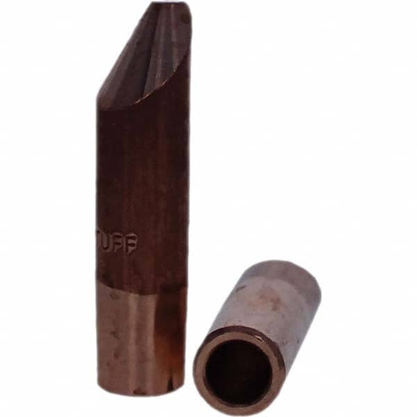 Tuffaloy - Spot Welder Tips For Use With: 7RW Electrode Holder Type: Straight Tip D Nose (Offset) - Industrial Tool & Supply