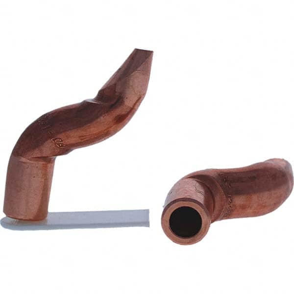 Tuffaloy - Spot Welder Tips For Use With: 5RW Electrode Holder Type: Double Bend Tip D Nose (Offset) - Industrial Tool & Supply