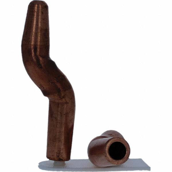 Tuffaloy - Spot Welder Tips For Use With: 4RW Electrode Holder Type: Double Bend Tip A Nose (Pointed) - Industrial Tool & Supply