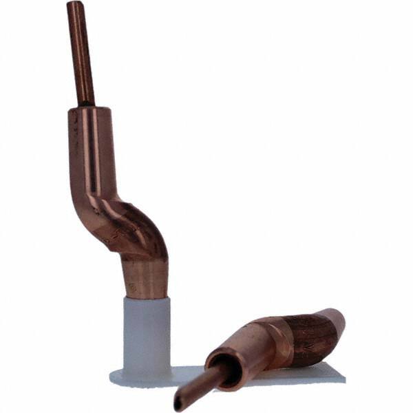 Tuffaloy - Spot Welder Tips For Use With: 4RW Electrode Holder Type: Double Bend Tip A Nose (Pointed) - Industrial Tool & Supply