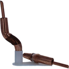 Tuffaloy - Spot Welder Tips For Use With: 4RW Electrode Holder Type: Double Bend Tip A Nose (Pointed) - Industrial Tool & Supply