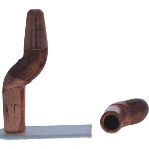 Tuffaloy - Spot Welder Tips For Use With: 4RW Electrode Holder Type: Double Bend Tip A Nose (Pointed) - Industrial Tool & Supply