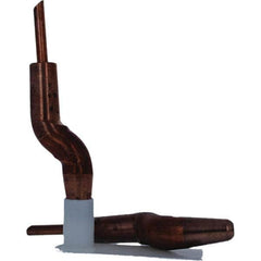 Tuffaloy - Spot Welder Tips For Use With: 4RW Electrode Holder Type: Double Bend Tip A Nose (Pointed) - Industrial Tool & Supply