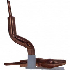 Tuffaloy - Spot Welder Tips For Use With: 4RW Electrode Holder Type: Double Bend Tip A Nose (Pointed) - Industrial Tool & Supply