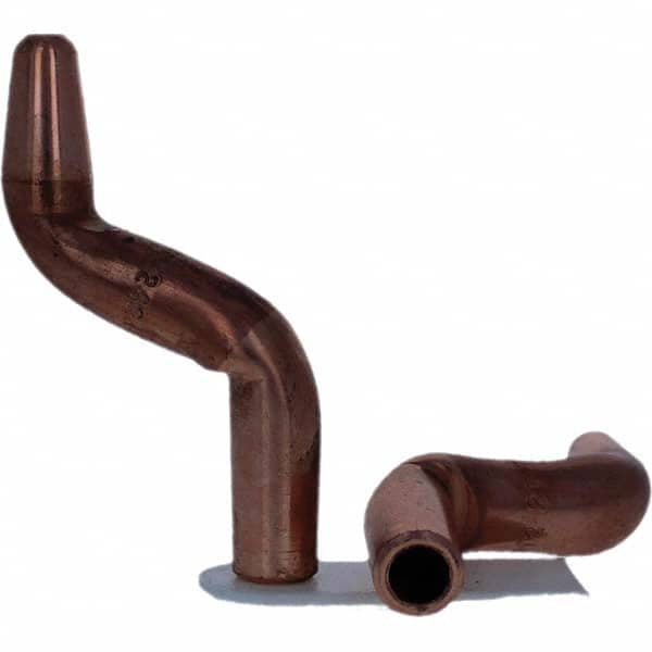 Tuffaloy - Spot Welder Tips For Use With: 4RW Electrode Holder Type: Double Bend Tip A Nose (Pointed) - Industrial Tool & Supply