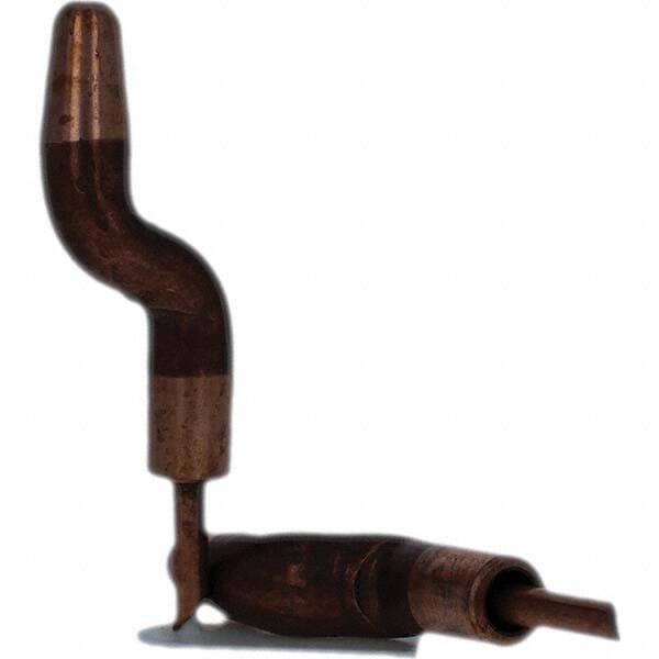 Tuffaloy - Spot Welder Tips For Use With: 5RW Electrode Holder Type: Double Bend Tip A Nose (Pointed) - Industrial Tool & Supply