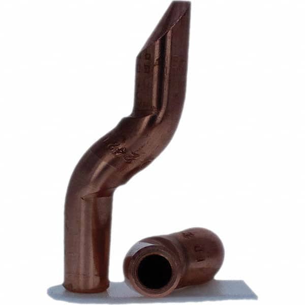 Tuffaloy - Spot Welder Tips For Use With: 4RW Electrode Holder Type: Double Bend Tip D Nose (Offset) - Industrial Tool & Supply