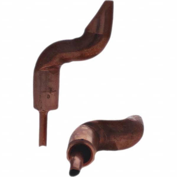 Tuffaloy - Spot Welder Tips For Use With: 4RW Electrode Holder Type: Double Bend Tip D Nose (Offset) - Industrial Tool & Supply