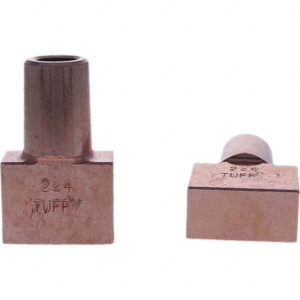 Tuffaloy - Spot Welder Tips For Use With: 5RW Electrode Holder Type: Backup Electrode Rectangular Face - Industrial Tool & Supply