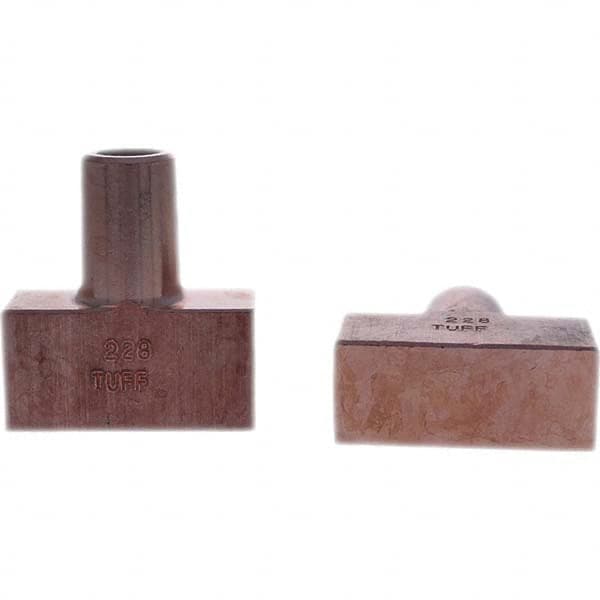 Tuffaloy - Spot Welder Tips For Use With: 5RW Electrode Holder Type: Backup Electrode Rectangular Face - Industrial Tool & Supply