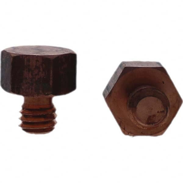 Tuffaloy - Spot Welder Tips For Use With: 3/8-16 Threaded Electrode Holder Type: Threaded Tip C Nose (Flat) - Industrial Tool & Supply