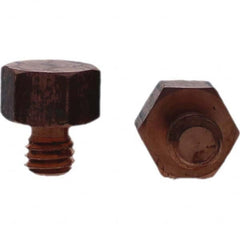 Tuffaloy - Spot Welder Tips For Use With: 3/8-16 Threaded Electrode Holder Type: Threaded Tip C Nose (Flat) - Industrial Tool & Supply