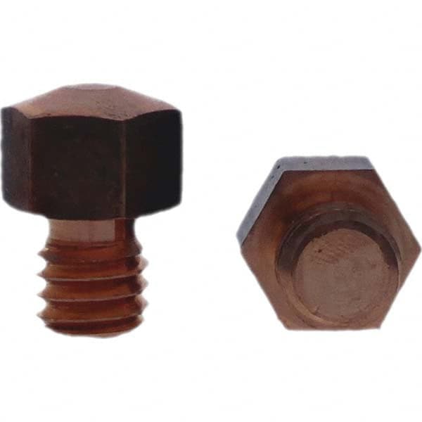 Tuffaloy - Spot Welder Tips For Use With: 3/8-16 Threaded Electrode Holder Type: Threaded Tip E Nose (Truncated) - Industrial Tool & Supply