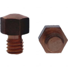Tuffaloy - Spot Welder Tips For Use With: 3/8-16 Threaded Electrode Holder Type: Threaded Tip E Nose (Truncated) - Industrial Tool & Supply