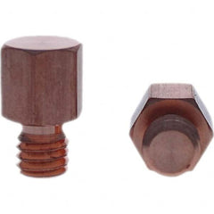 Tuffaloy - Spot Welder Tips For Use With: 3/8-16 Threaded Electrode Holder Type: Threaded Tip C Nose (Flat) - Industrial Tool & Supply