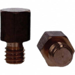 Tuffaloy - Spot Welder Tips For Use With: 3/8-16 Threaded Electrode Holder Type: Threaded Tip C Nose (Flat) - Industrial Tool & Supply