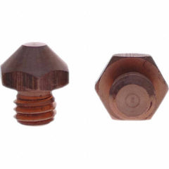Tuffaloy - Spot Welder Tips For Use With: 7/16-14 Threaded Electrode Holder Type: Threaded Tip E Nose (Truncated) - Industrial Tool & Supply