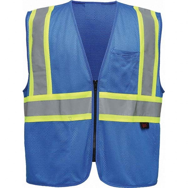 GSS Safety - Size 4X/5X L Blue Mesh General Purpose High Visibility Vest - Industrial Tool & Supply