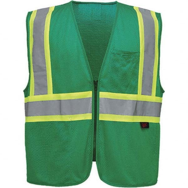 GSS Safety - Size S/M Green Mesh General Purpose High Visibility Vest - Industrial Tool & Supply