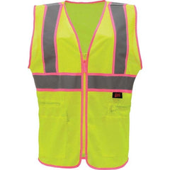GSS Safety - Size 2X/3XL Lime Mesh General Purpose High Visibility Vest - Industrial Tool & Supply