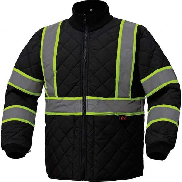 GSS Safety - Size 2XL Black Waterproof & Wind Resistant Jacket - Industrial Tool & Supply