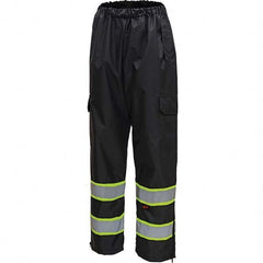 GSS Safety - Size 4X/5XL Black Waterproof Rain Pants - Industrial Tool & Supply