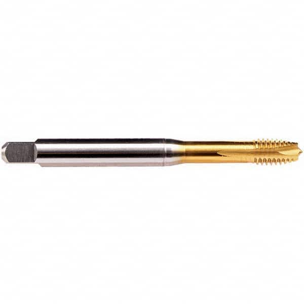 Emuge - M6x1.00 Metric 6HX 3 Flute TiN Finish HSS-E Spiral Point Tap - Exact Industrial Supply