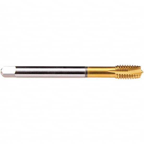 Emuge - M16x1.50 Metric Fine 6HX 4 Flute TiN Finish HSS-E Spiral Point Tap - Industrial Tool & Supply