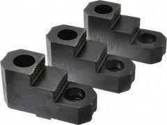 H & R Manufacturing - 12" Max Chuck Diam Compatibility, Mild Carburized Steel Tongue & Groove Hard Lathe Top Jaws - 2 Steps, 1/2" Groove Width, 1-3/4" Wide x 4.55" Long x 2-15/32" High - Industrial Tool & Supply