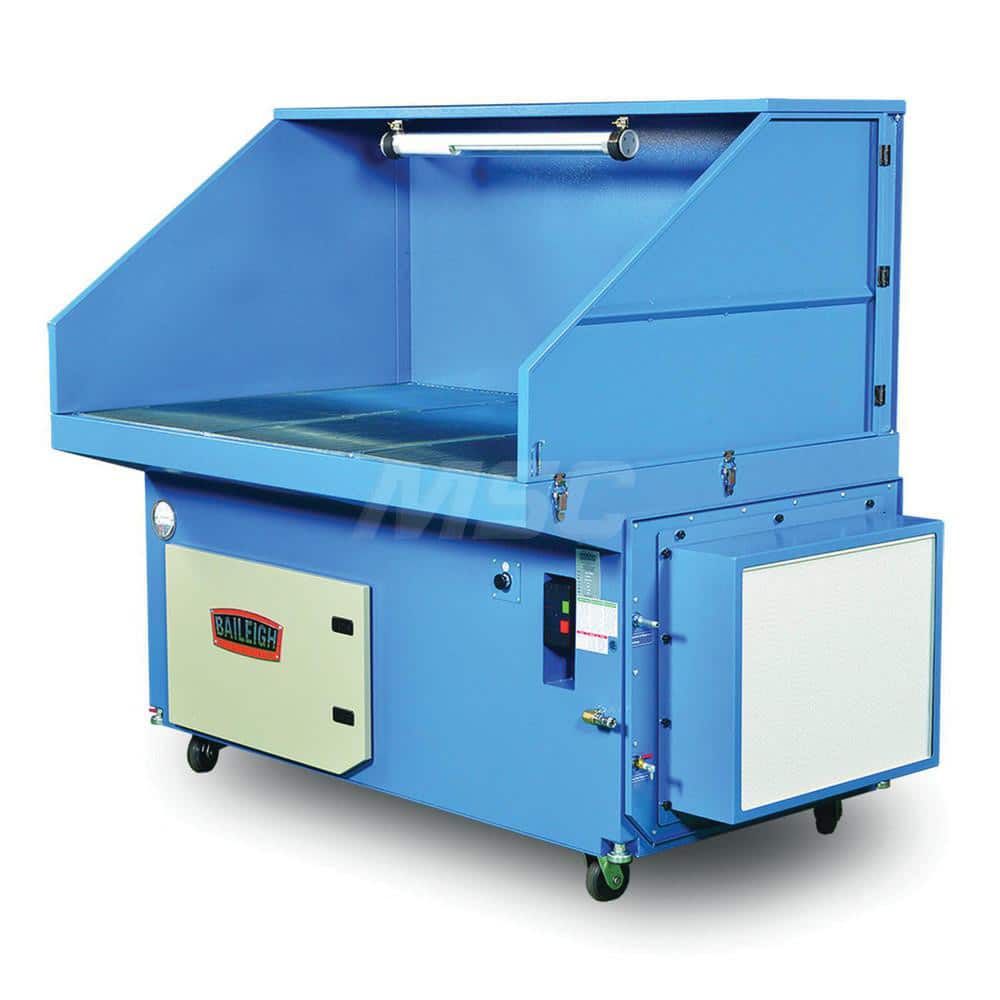 Downdraft Tables; Suction (CFM): 2340; Table Length (Inch): 52; Table Width (Inch): 80; Voltage: 230.00; Horsepower (HP): 3; Load Capacity (Lbs): 1764.000; Additional Information: Number of Filters: 9; Teflon Cartridge x 6; Filter Size: Aluminum x 2 - 11.