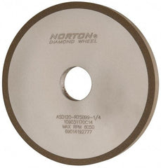 Norton - 6" Diam x 1-1/4" Hole x 1/2" Thick, 120 Grit Surface Grinding Wheel - Diamond, Type 1A1, Fine Grade, Resinoid Bond - Industrial Tool & Supply