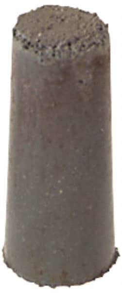 Cratex - 3/8" Max Diam x 7/8" Long, Taper, Rubberized Point - Fine Grade, Silicon Carbide, 1/8" Arbor Hole, Unmounted - Industrial Tool & Supply