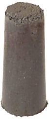 Cratex - 3/8" Max Diam x 7/8" Long, Taper, Rubberized Point - Fine Grade, Silicon Carbide, 1/8" Arbor Hole, Unmounted - Industrial Tool & Supply